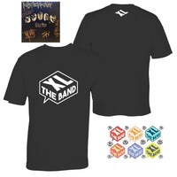 Bundle: XL The Band logo t-shirt + Autographed Opus No. 1 CD + sticker sheet